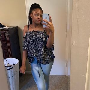 Floral spaghetti strap shirt